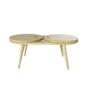 Handy Living Rhodes Modern Oval Expandable Wood Cocktail Table