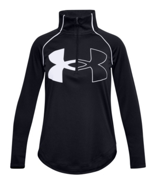image of Under Armour Big Girls Tech Graphic Logo T-shirt