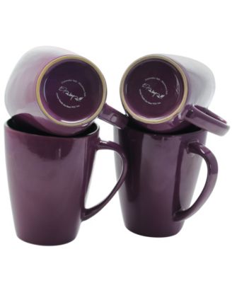 Mulberry Stoneware Mugs, Set of 6