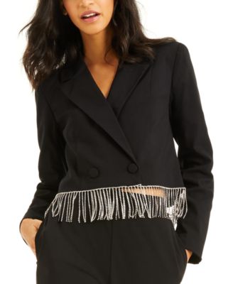 INC International Concepts - Crystal-Fringe Blazer