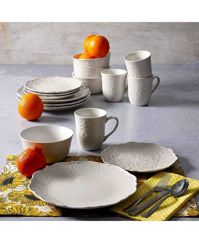 Gibson Elite Portina 16 Piece Stoneware Dinnerware Set Macy's