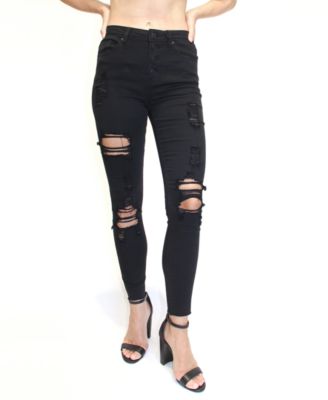 black ripped jeans for ladies