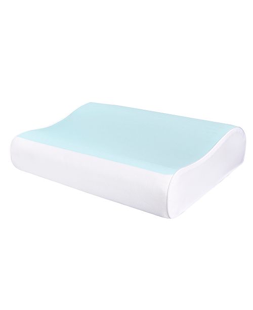 Comfort Revolution Cool Comfort Memory Foam Contour Pillow Heat Minimizing Hydraluxe Gel Open Cell Ventilated Reviews Pillows Bed Bath Macy S