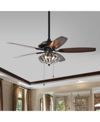 Copper 52" 2-Light Indoor Hand Pull Chain Ceiling Fan with Light Kit