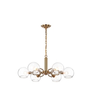 Home Accessories Vittali 30" 6-light Indoor Chandelier With Light Kit In Gold
