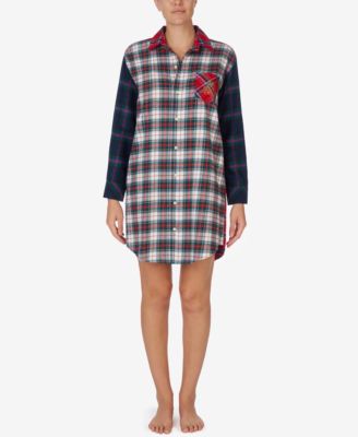 Lauren Ralph Lauren Mixed Plaid Sleep Shirt Macy s