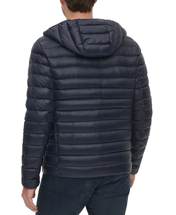 Calvin Klein Men's Packable Down Hooded Puffer Jacket, Created for Macy