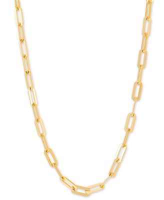 18 inch gold paperclip necklace