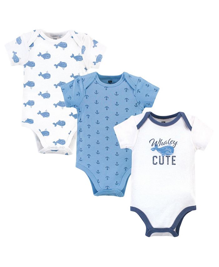 Hudson Baby Boys Whale Bodysuits, Pack of 3 - Macy's