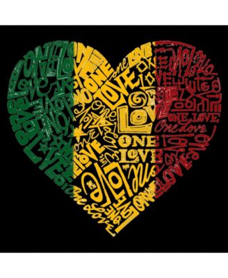 Men's Word Art One Love Heart Crewneck Sweatshirt