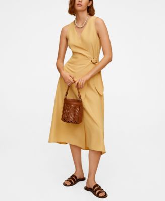 MANGO Women's Modal Wrap Dress - Macy's