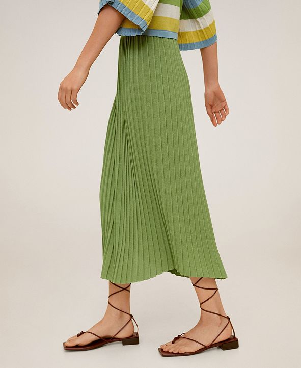 MANGO Women's Pleated Knit Skirt & Reviews Women Macy's