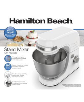 Hamilton Beach 7-Speed 4 Quart Stand Mixer, 300 Watts - Macy's