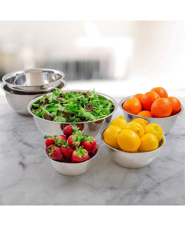 HomeIT Stainless Steel 6Pc. Mixing Bowls Macy's