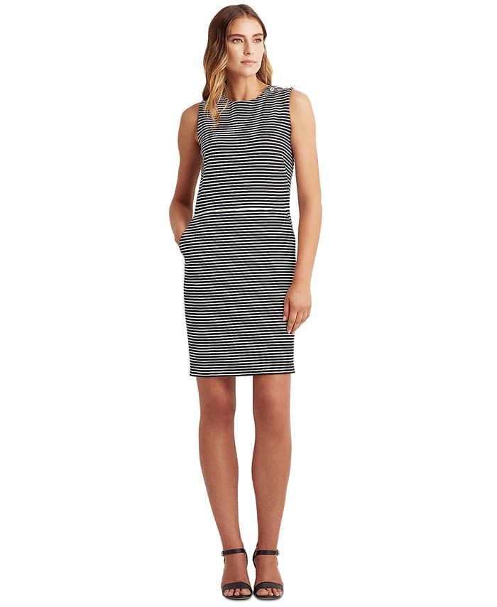 Lauren Ralph Lauren Striped Ponte Dress - Macy's