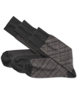 Johnston & Murphy Men's 3-Pk Assorted Print Socks