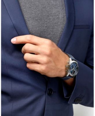 Men's Automatic Spirit Stainless Steel Chronometer Brown Leather Strap Watch 42mm