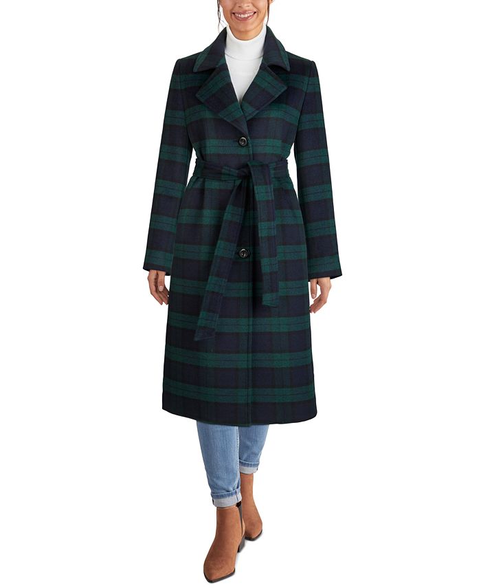 Jones New York Belted Plaid Maxi Coat & Reviews - Coats & Jackets ...