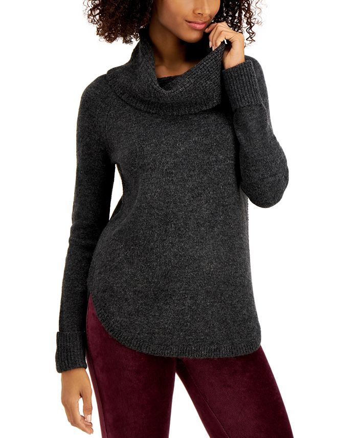 Style & Co Waffle Cowlneck Tunic, Created for Macy's - Macy's