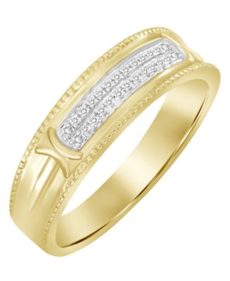 Men's Diamond Accent Band in 10K Yellow Gold