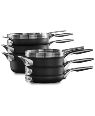 Calphalon - Premier Space-Saving Hard-Anodized 10-Pc. Nonstick Cookware Set