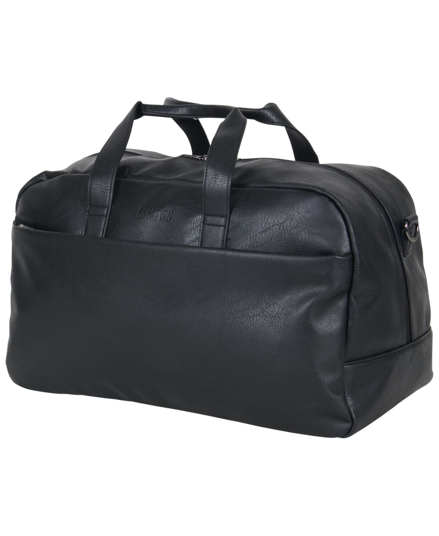 Чемоданы Kenneth Cole Reaction 20" Faux Leather Lightweight Carry-On Travel Duffel, цвет: Чёрный — фото 5