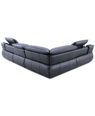 Daisley 4-Pc. Leather "L" Shaped Sectional Sofa with 2 Power Recliners