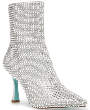 image of Betsey Johnson Jana Embellished Dress Booties Women-s Shoes