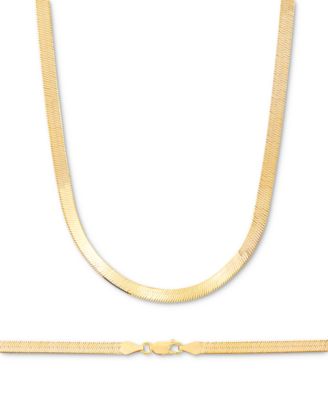 Мужские комплекты из 2 предметов Колье-цепочка в елочку и браслет в тон из чистого серебра с позолотой 14 карат и стерлингового серебра 925 пробы 