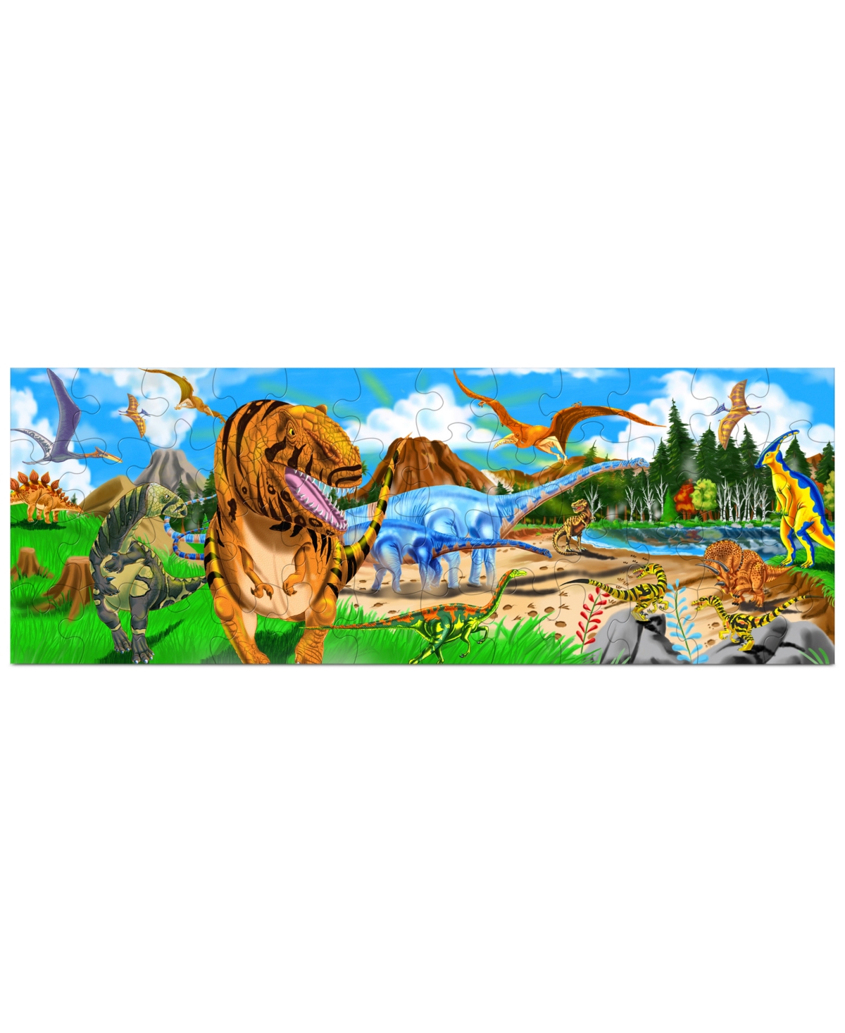 Melissa & Doug Kids Toy, Land Of Dinosaurs 48-piece Floor Puzzle In Multi