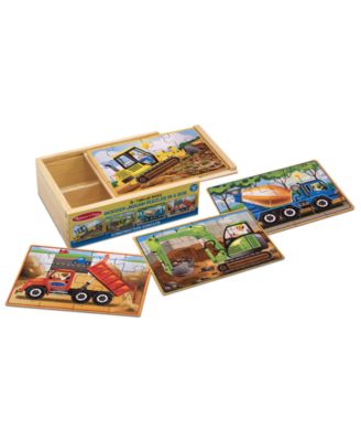 Melissa and Doug Kids Puzzle, Construction Vehicles Jigsaw Puzzles in a Box