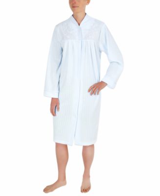 Miss Elaine - Brushed-Back Terry Short Snap Robe