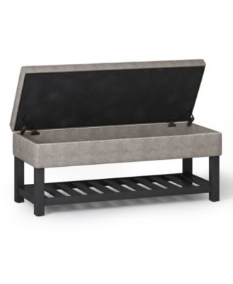 Cosmopolitan Storage Ottoman Bench with Open Bottom