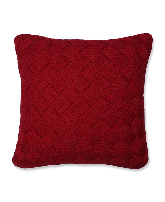 Pillow Perfect Basket Weave Throw Pillow, 18" L x 18" W Macy's