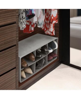 Shoe Organizer Bin, 6 Section Cubby Shoe Shelves, Foldable Portable Detachable Closet Organizer Storage for Home Organization
