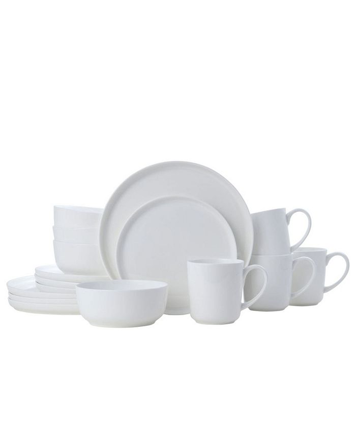 Mikasa Samantha 16 Piece Dinnerware Set, Service for 4 - White - No Size