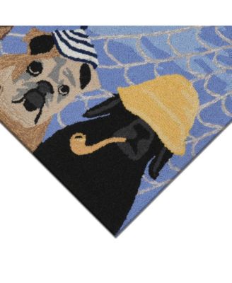 Frontporch Arrf Ye Mateys Ocean 2'6" x 4' Outdoor Area Rug