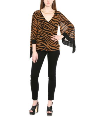 Michael Kors - Zebra-Print Chain-Embellished Blouse