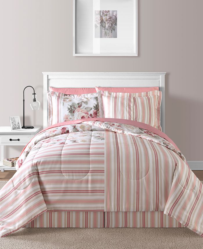 Sunham CLOSEOUT! Irene 8Pc. Reversible Full Comforter Set Macy's
