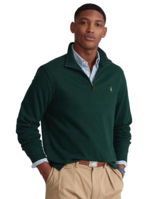 green zip sweater