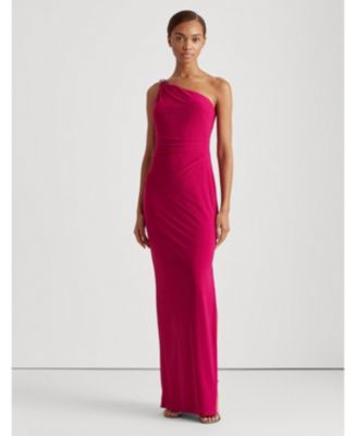 Lauren Ralph Lauren Jersey One-Shoulder Gown, Created for Macy's - Macy's