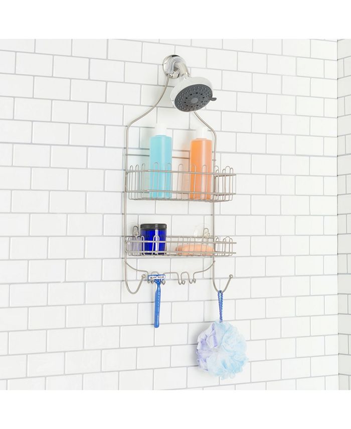 Home Basics Shower Caddy with BuiltIn Razor and Shower Hooks Macy's