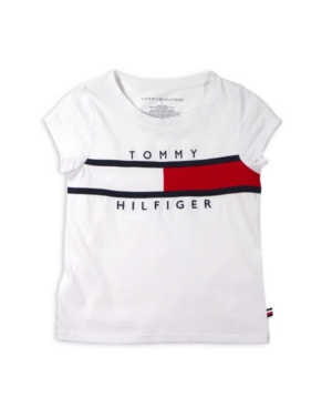 image of Tommy Hilfiger Little Girls Pieced Flag Tee