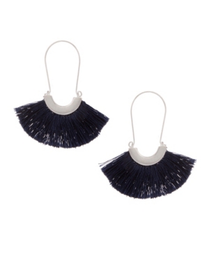 image of The Sak Silver-Tone Thread U Hoop Earrings