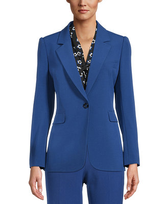 Bar III Notched One-Button Blazer, Created for Macy's - Macy's