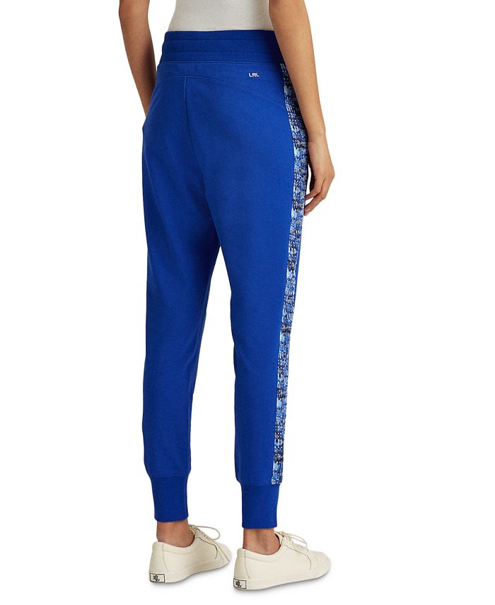brushed jersey cotton blend jogger pants
