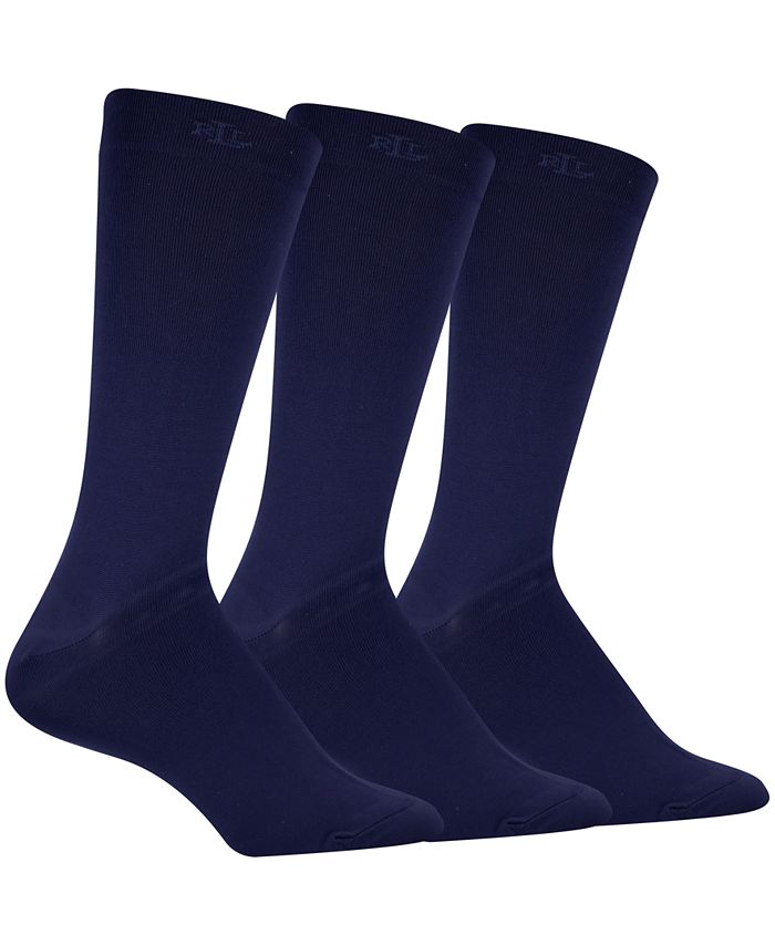 Lauren Ralph Lauren Women's Microfiber 3pk Crew Socks Macy's