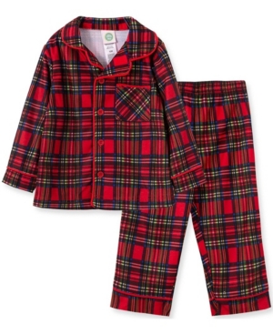 image of Little Me Baby Boy Plaid Coat Pj