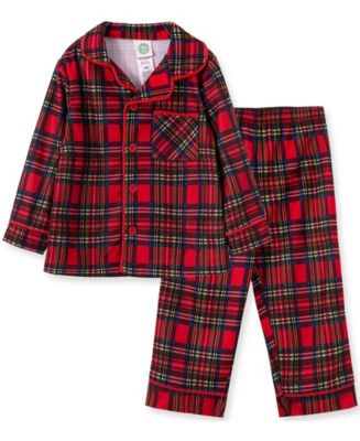 Little Me Little Me Baby Boy Plaid Coat PJ - Macy's