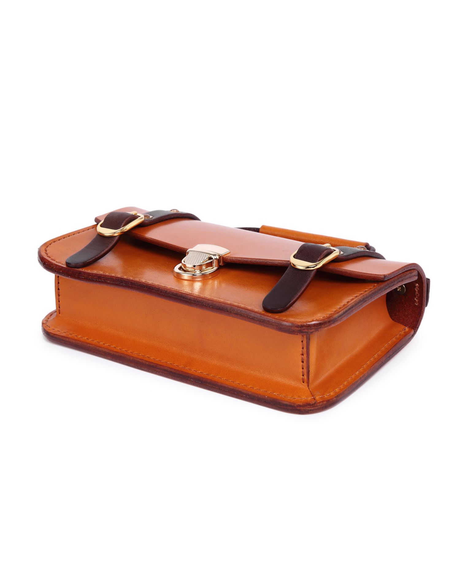 Women's Genuine Leather Snapper Crossbody